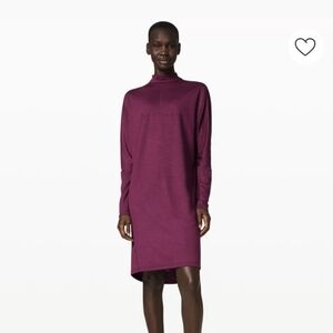 M Lululemon Lab Vindur wool blend long sleeve relaxed fit dress